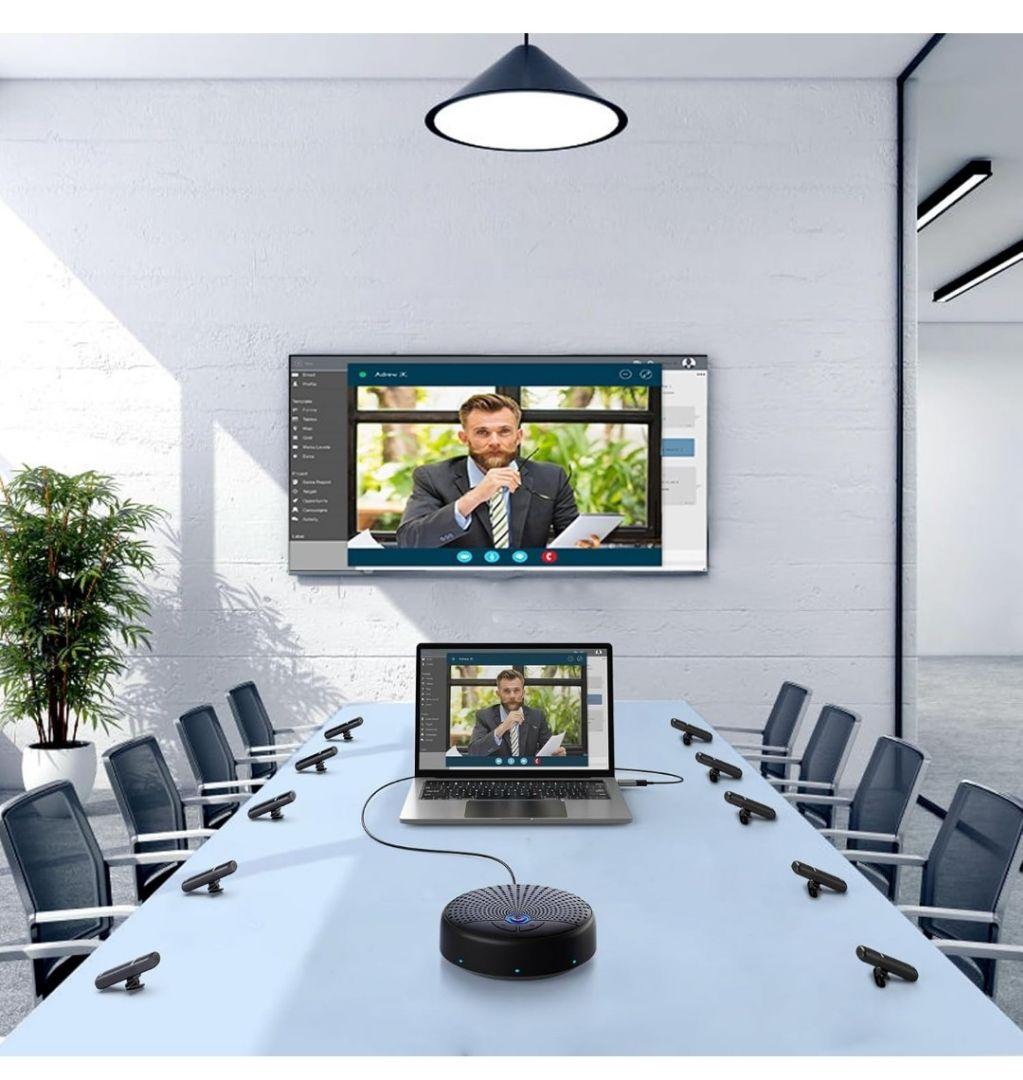 会議用マイクスピーカー 10〜15人用10個 AIマイク USBスピーカーフォン