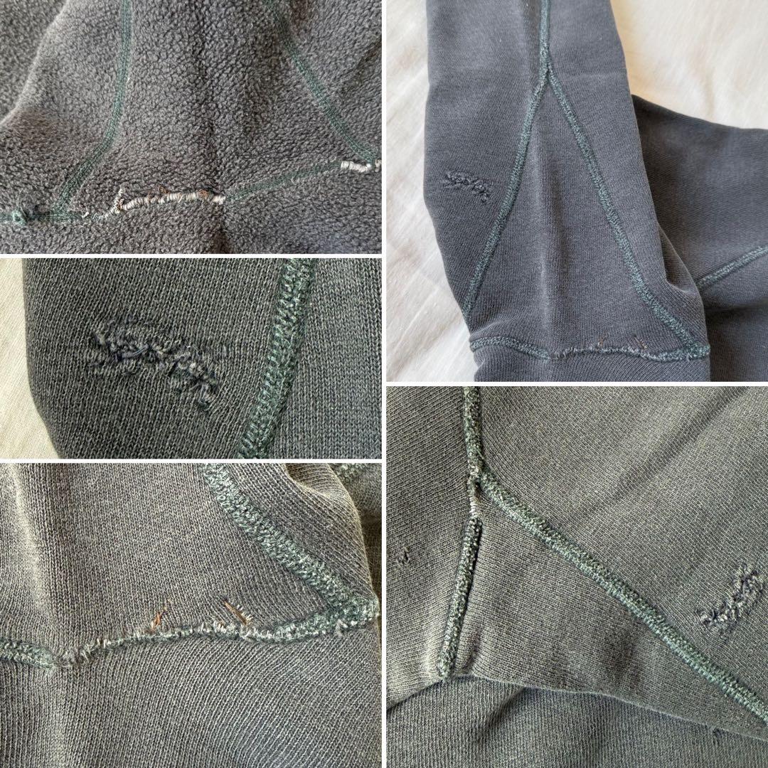 60s Wisconsin ヴィンテージスウェット ブラック カラーフロッキー