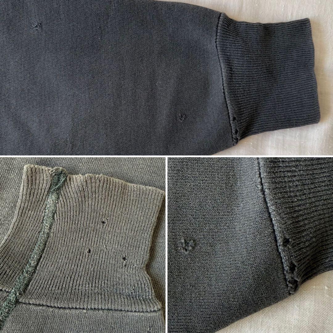 60s Wisconsin ヴィンテージスウェット ブラック カラーフロッキー