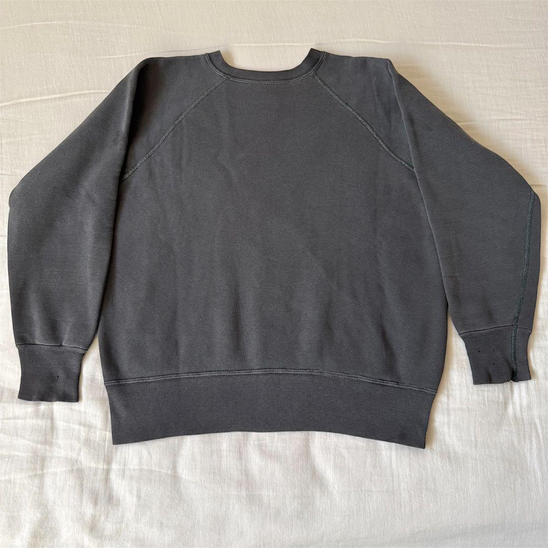 60s Wisconsin ヴィンテージスウェット ブラック カラーフロッキー