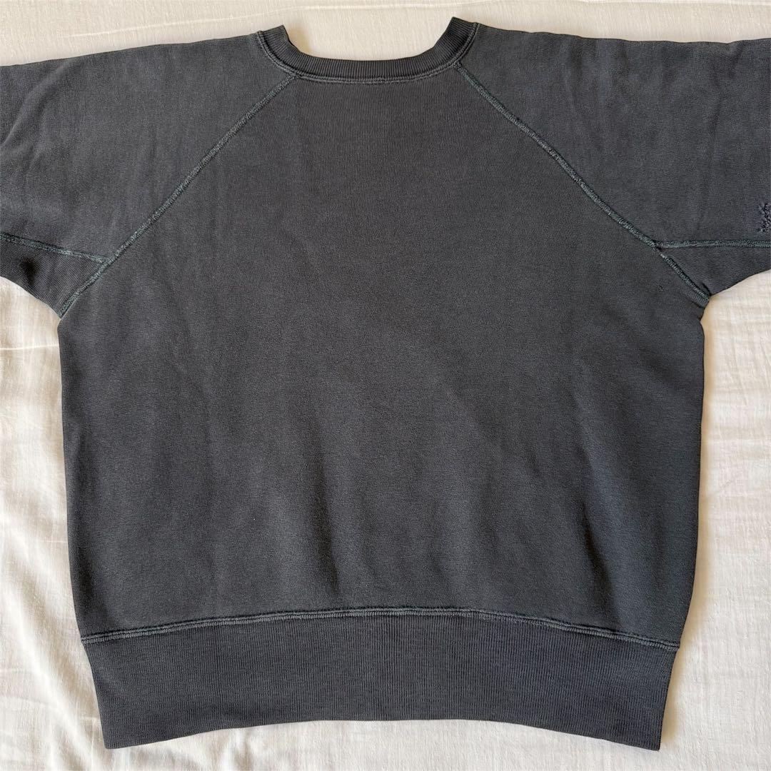 60s Wisconsin ヴィンテージスウェット ブラック カラーフロッキー