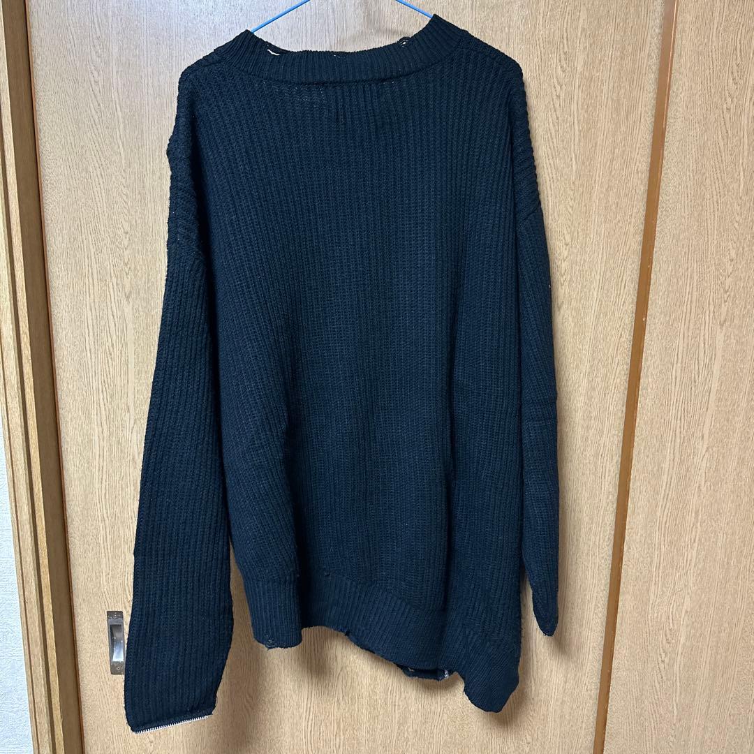 【GRANCY】 Zip Design Asymmetry Knit Sサイズ