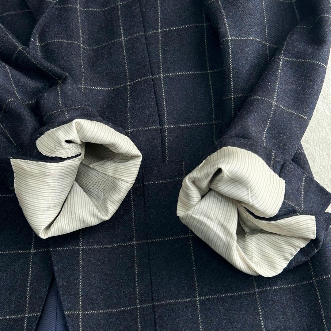 美品シップス ロロピアーナ カシミヤ ウール シルク ウィンドペン ジャケットM