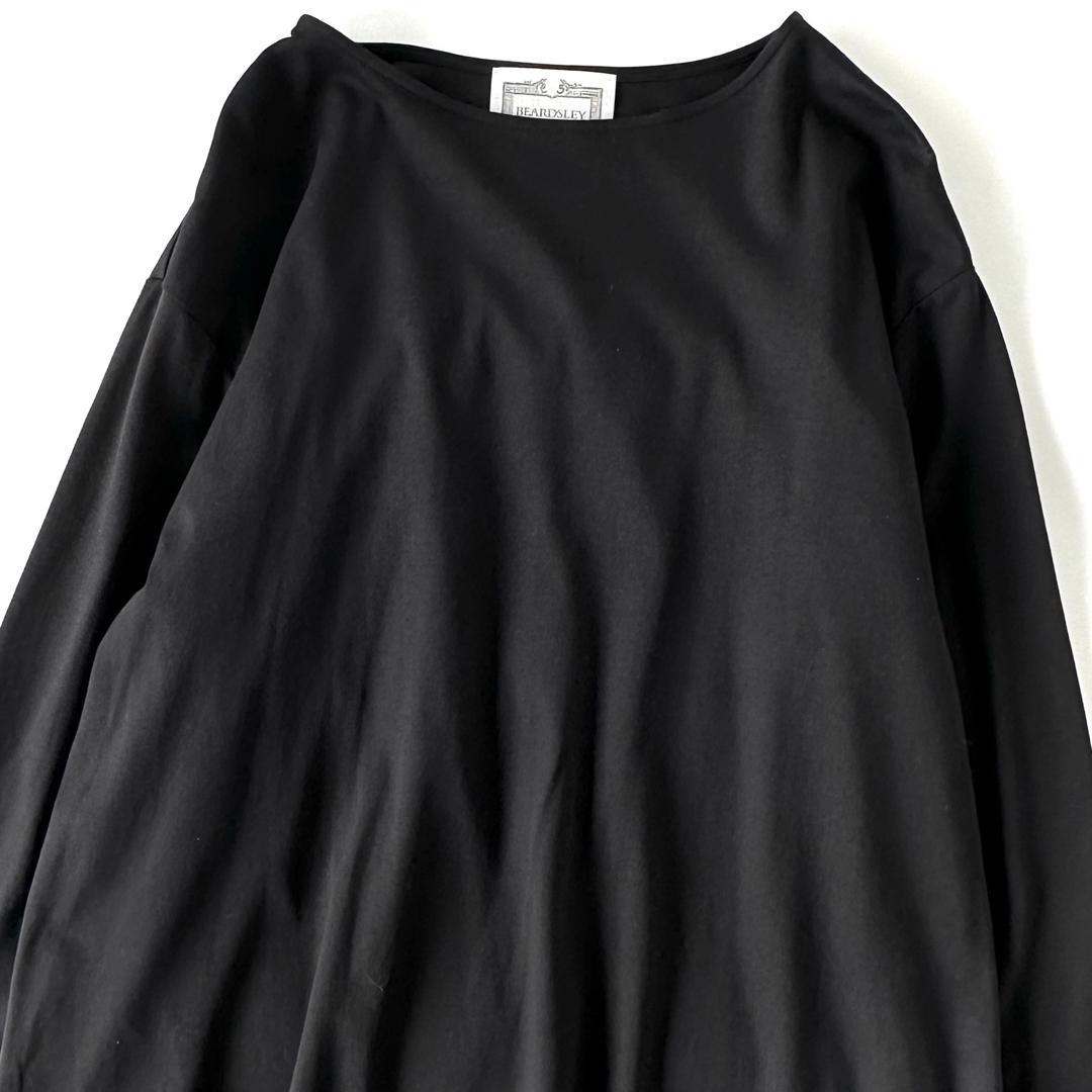 ビアズリー BEARDSY 後ろチュールチェックチュニック カットソー 異素材