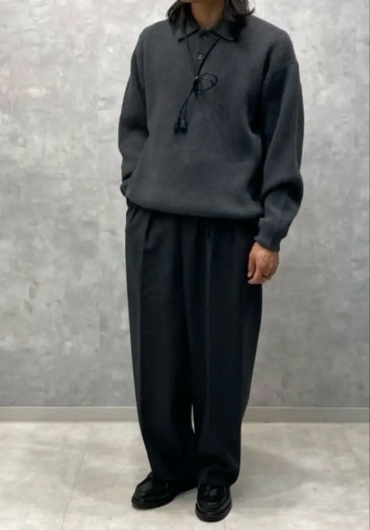 steven alan ポロシャツ　ニット　ポロ　グレー