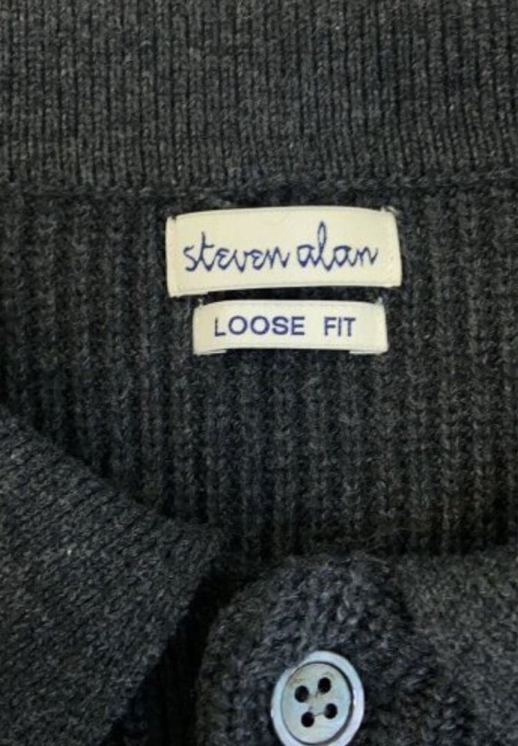 steven alan ポロシャツ　ニット　ポロ　グレー