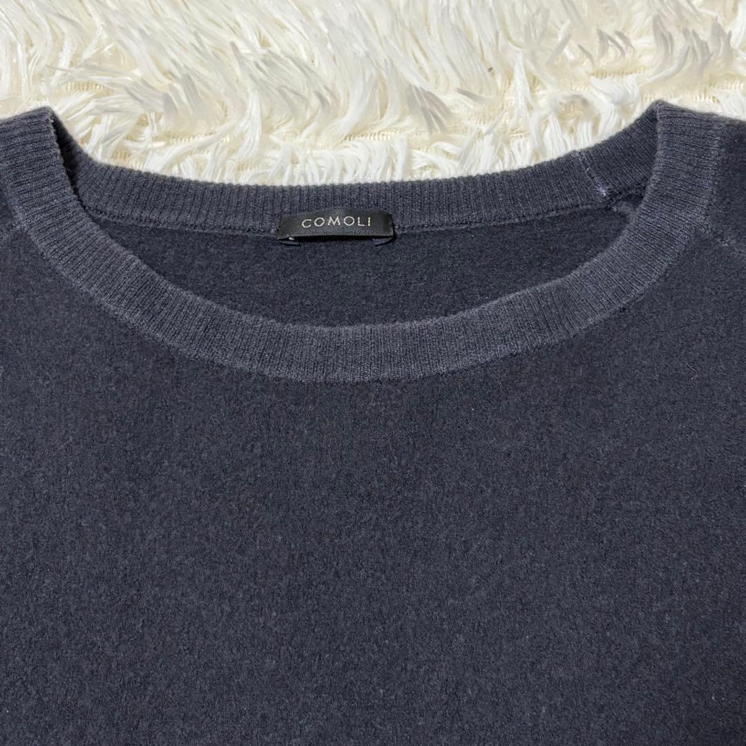 COMOLI コモリ ウール100% クルーネック ニット セーター