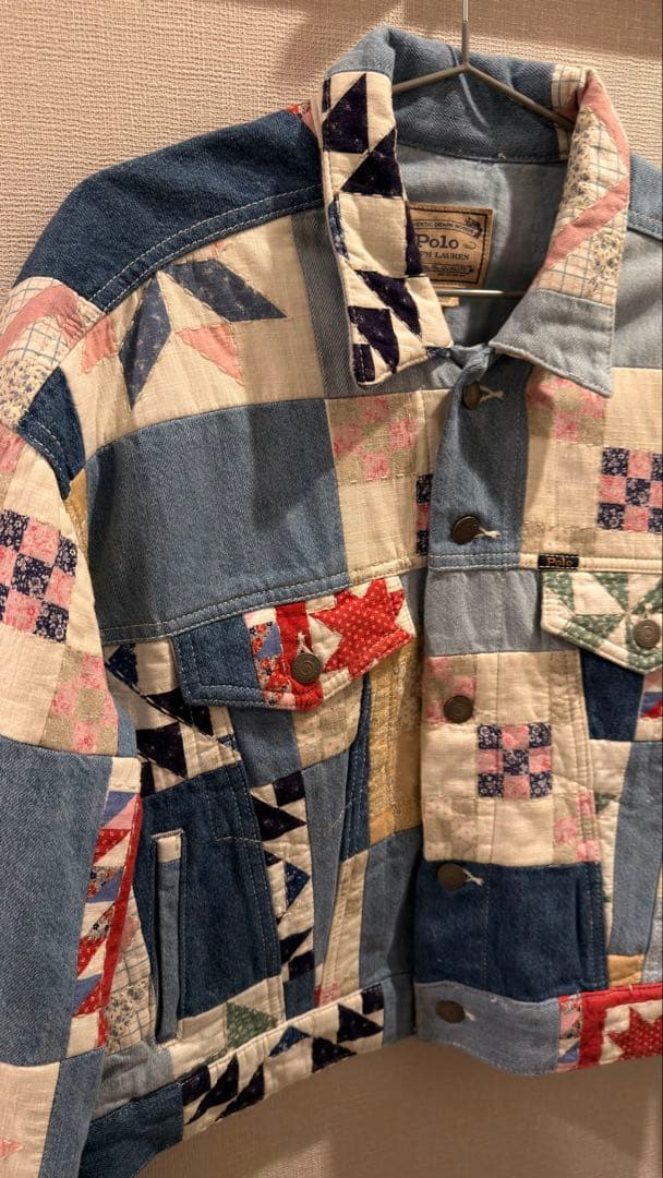 ポロラルフローレンPOLORALPHLAUREN パッチワーク デニムジャケット