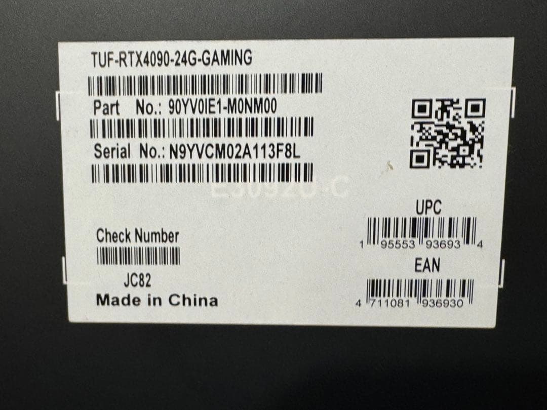 グラフィックボード・グラボ・ビデオカード ASUS TUF GeForce RTX 4090 24GB GDDR6X