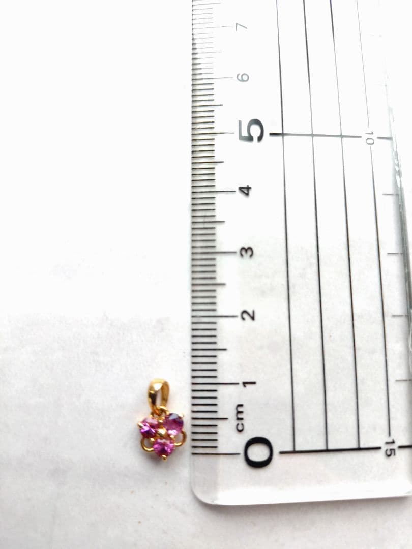 k18ピンクトルマリンペンダントトップ　刻印あり