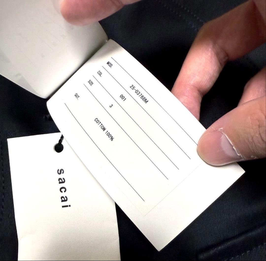 【コリラ】sacai CottonChinoPants ブラック チノパン