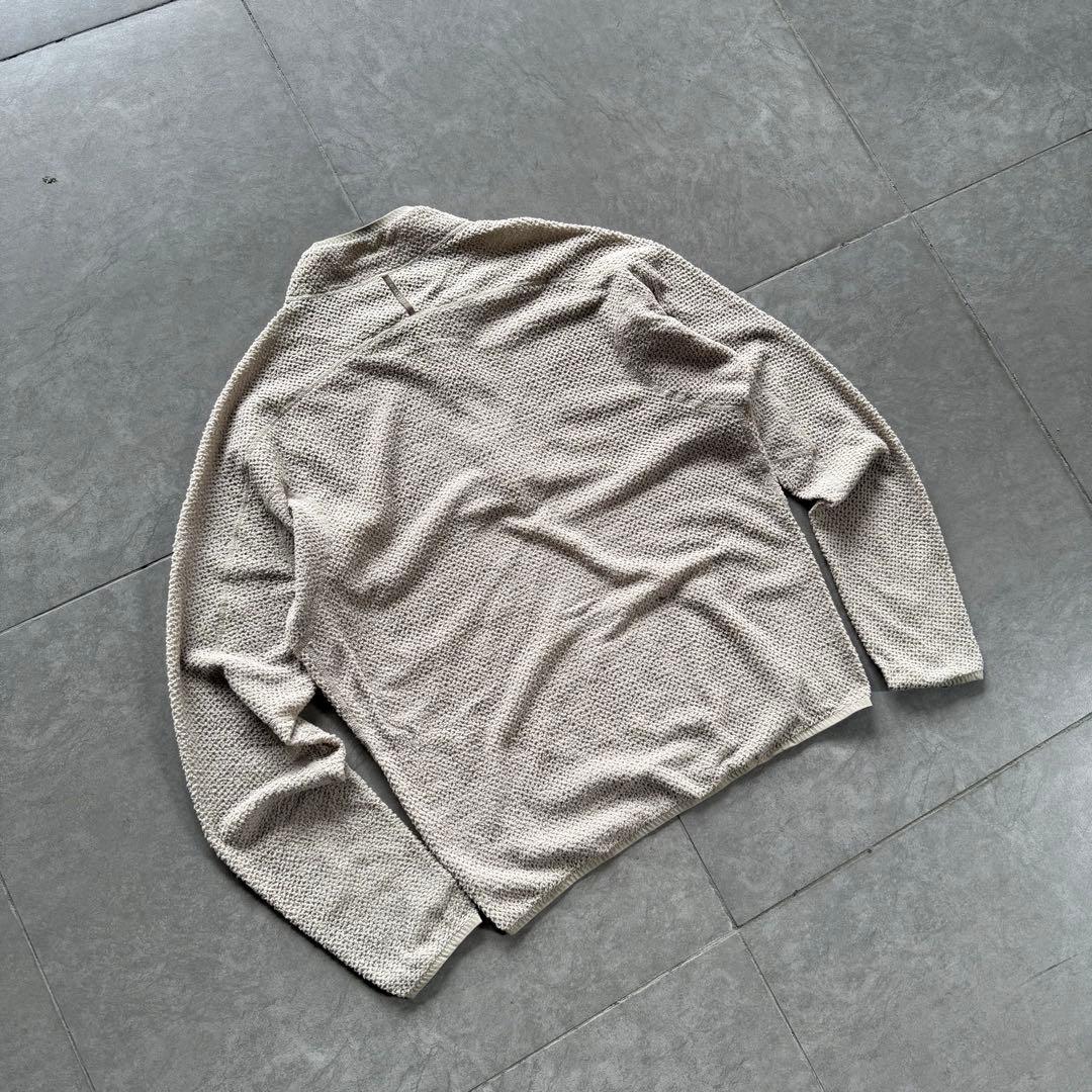 S*す様 【新品】SATISFY ベージュハーフジップ フリースセーター M