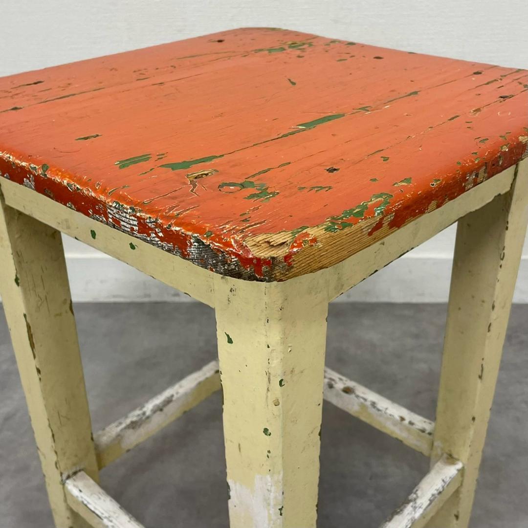 ヴィンテージ シャビー スツール サイドテーブル 飾り台 ビンテージ レトロ