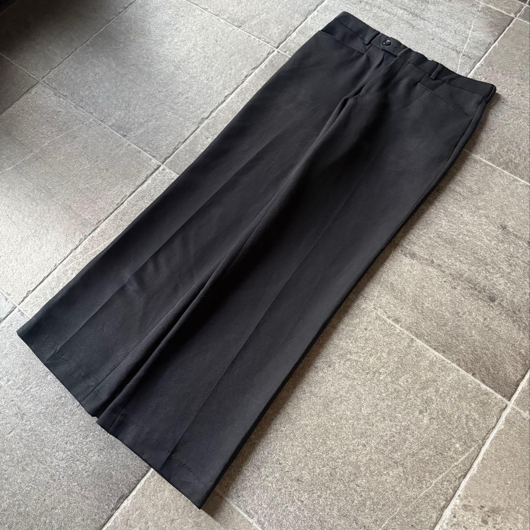 90s 【デッドストック】 ポリエステルギャバ スラックス W32/L30