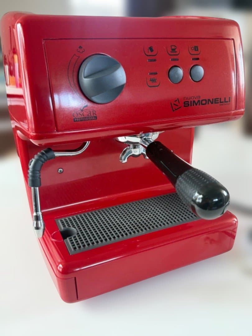 【美品】シモネリ オスカー1 レッド｜本格エスプレッソマシン｜ノックボックス付