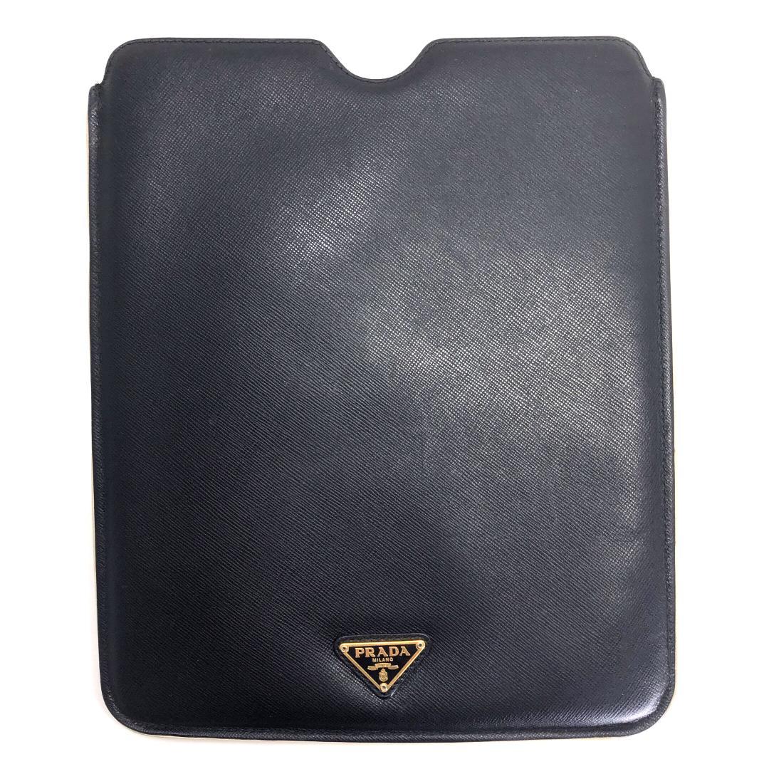 【美品・カード付き】プラダ／サフィアーノ iPadケース 2ARD64