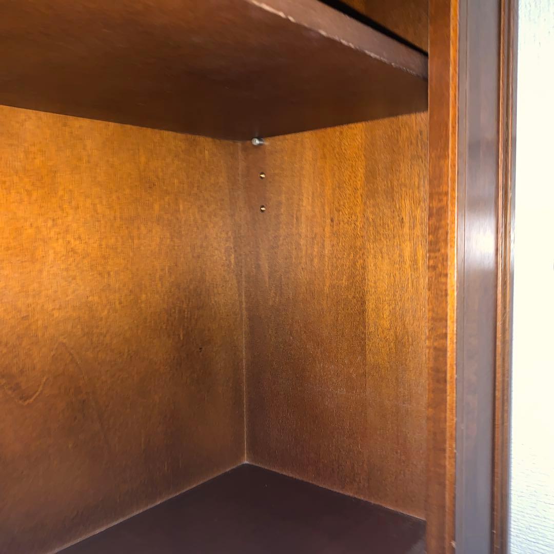 【昭和レトロ】ブックシェルフ 飾り棚 本棚 ダークブラウン