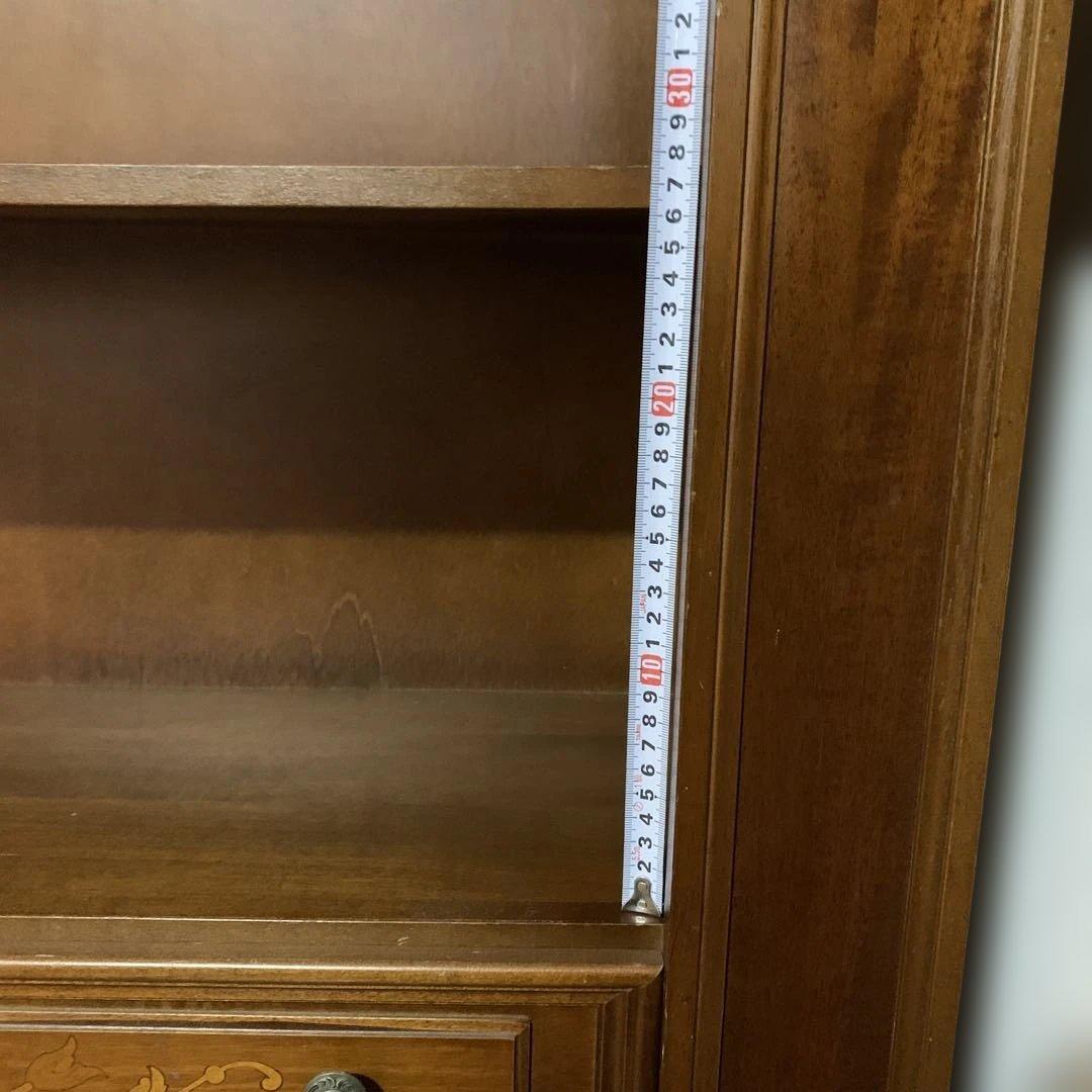 【昭和レトロ】ブックシェルフ 飾り棚 本棚 ダークブラウン