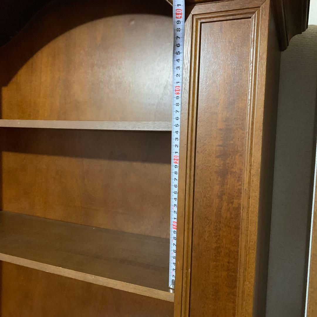 【昭和レトロ】ブックシェルフ 飾り棚 本棚 ダークブラウン