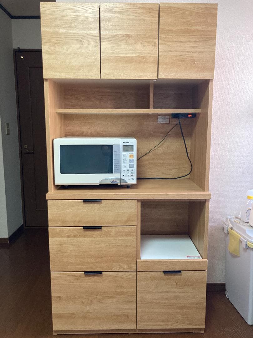 【4/5～発送】キッチンボード(エトナ90KB LBR)【ニトリ】