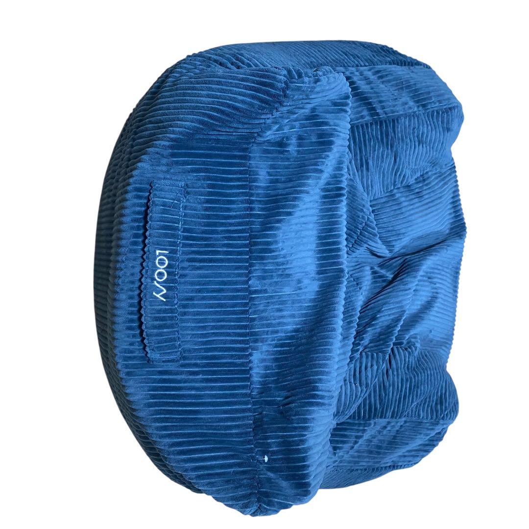 【美品】LOOSY HUGME 1人掛けビーズソファ ネイビー