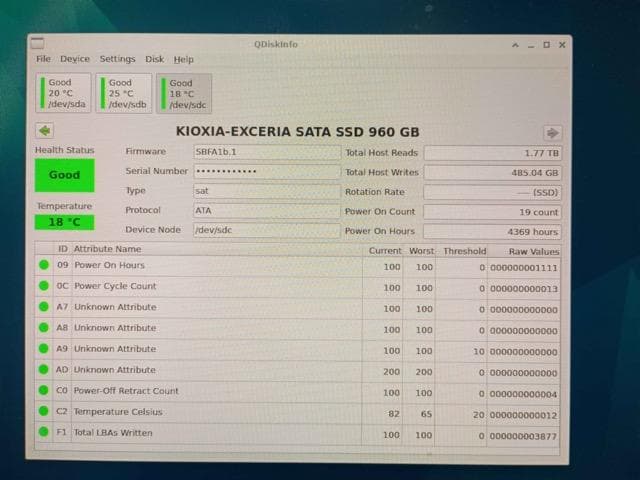 内蔵型SSD SSD 960GB KIOXIA EXCERIA