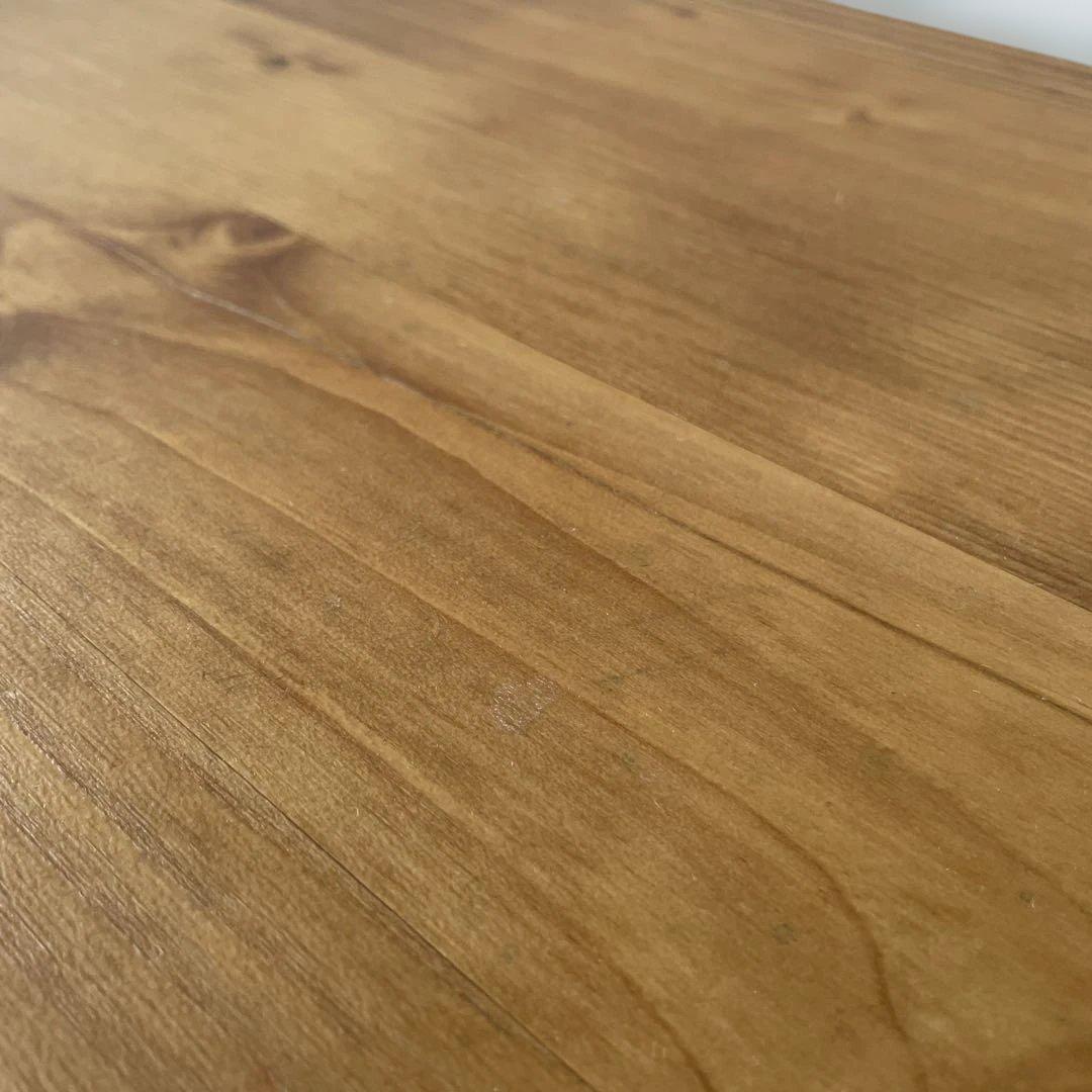 ロウヤ　l字デスク　アンティーク風　アイアン脚　幅140センチ