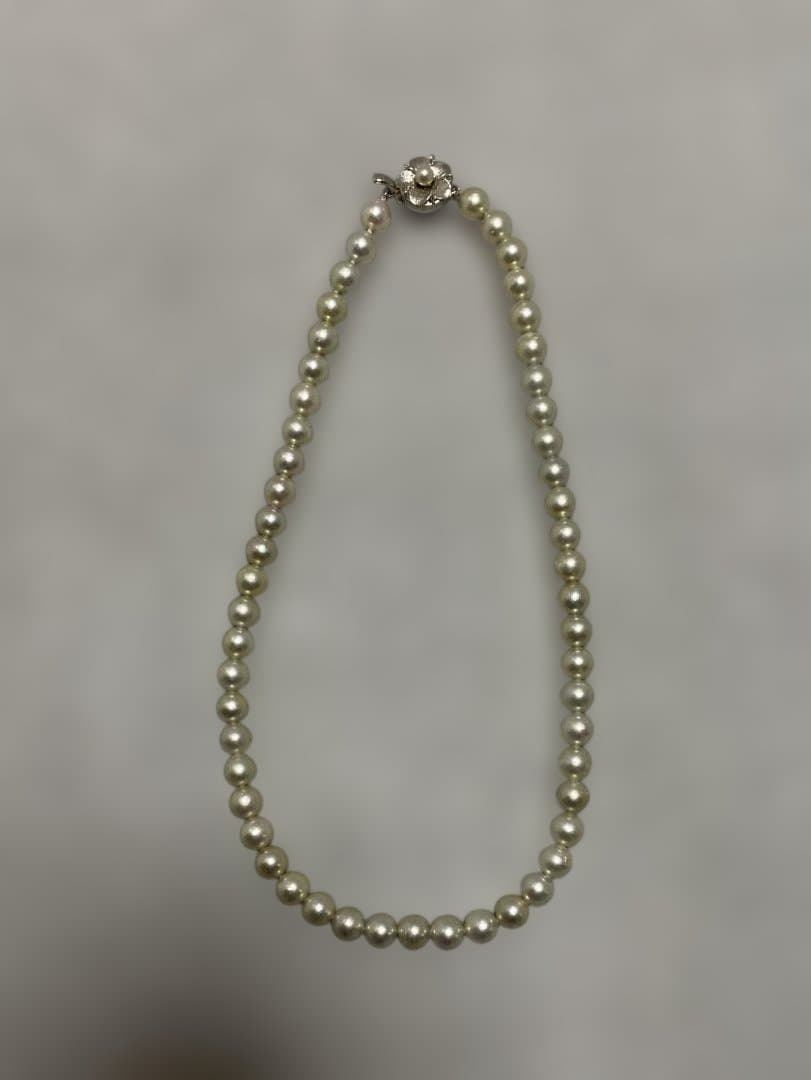 本真珠ネックレス　7.5---8.0mm ナチュラルカラー
