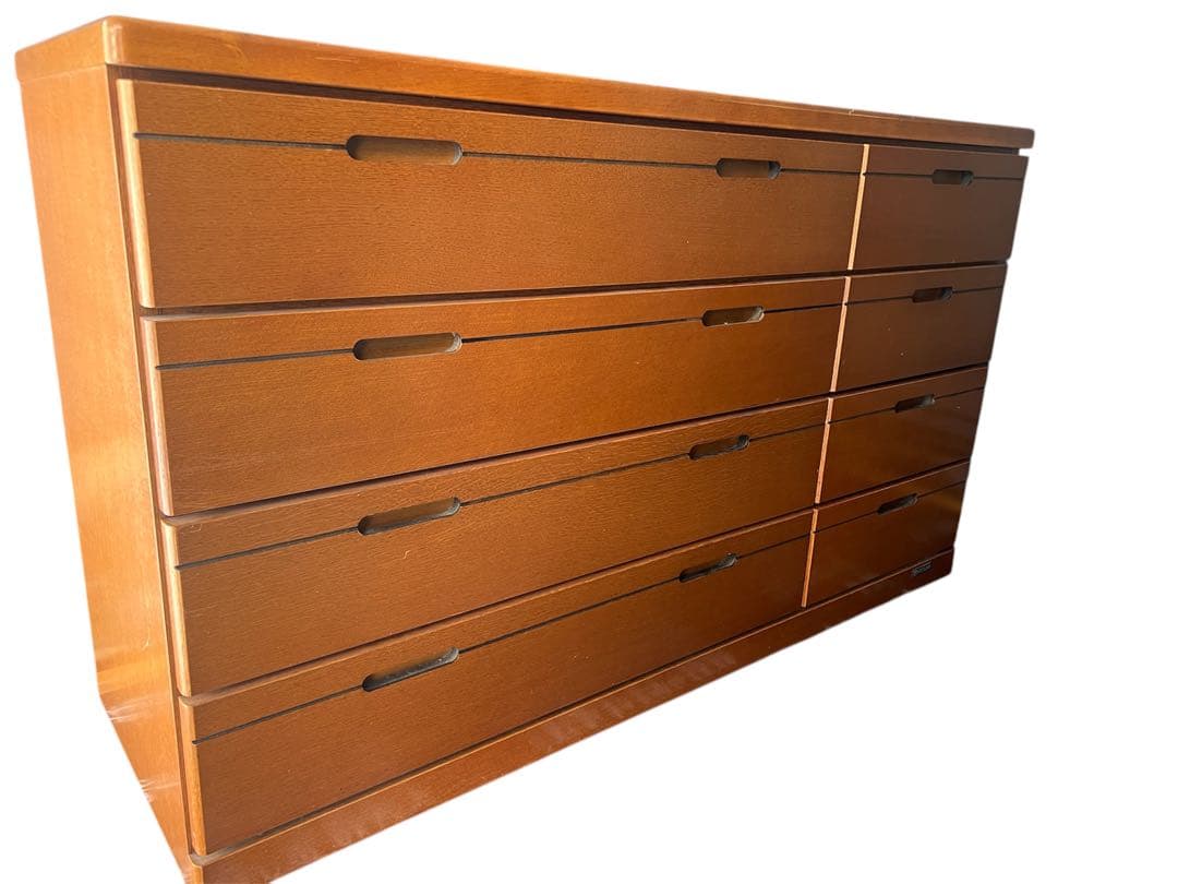 大塚化学 高級家具 チェスト タンス 天然木 ナラ 73×125×40cm