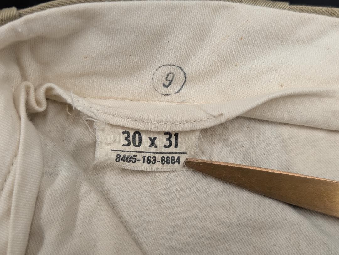 60's U.S.ARMY チノトラウザーズ アルミジッパー ミリタリー 古着