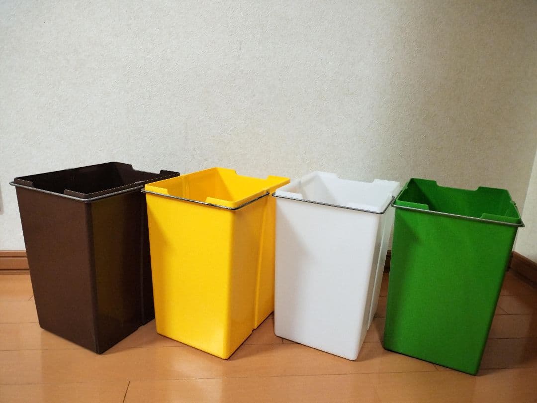 スチール製ダストボックス 2×2段 スリム大容量　ゴミ分別