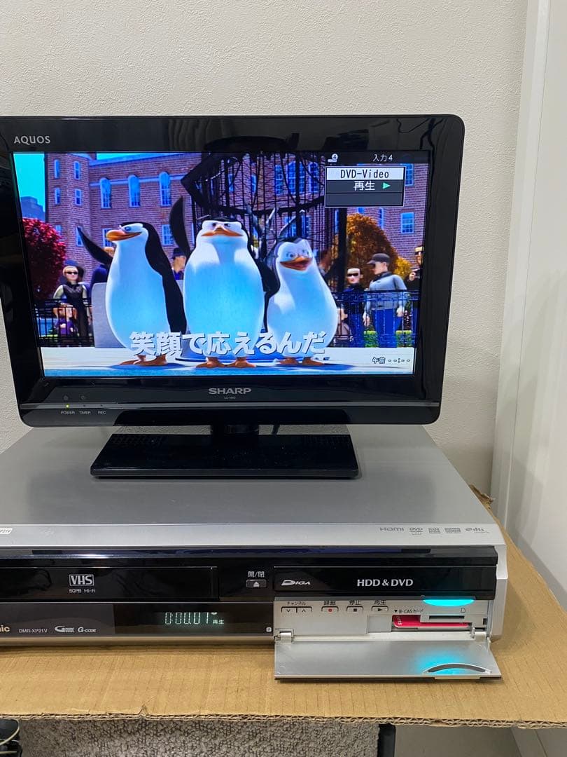 動作品Panasonic VHS一体型DVDレコーダー DMR-XP21V