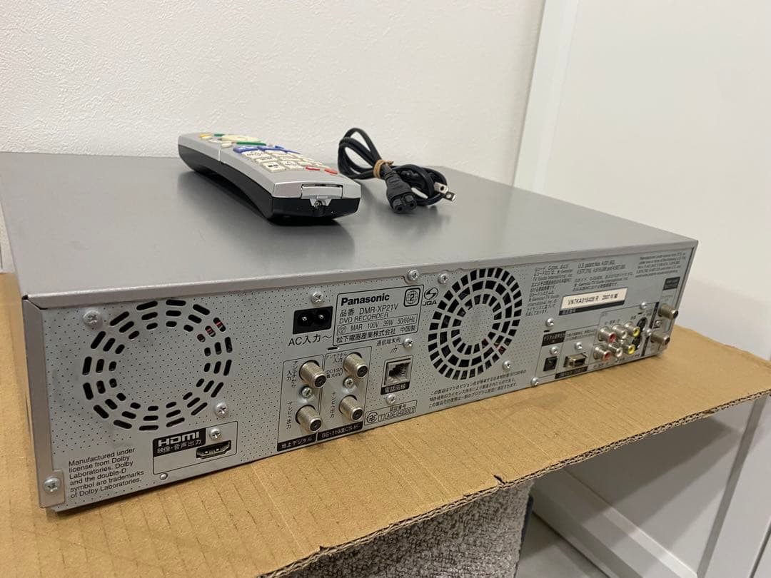 動作品Panasonic VHS一体型DVDレコーダー DMR-XP21V