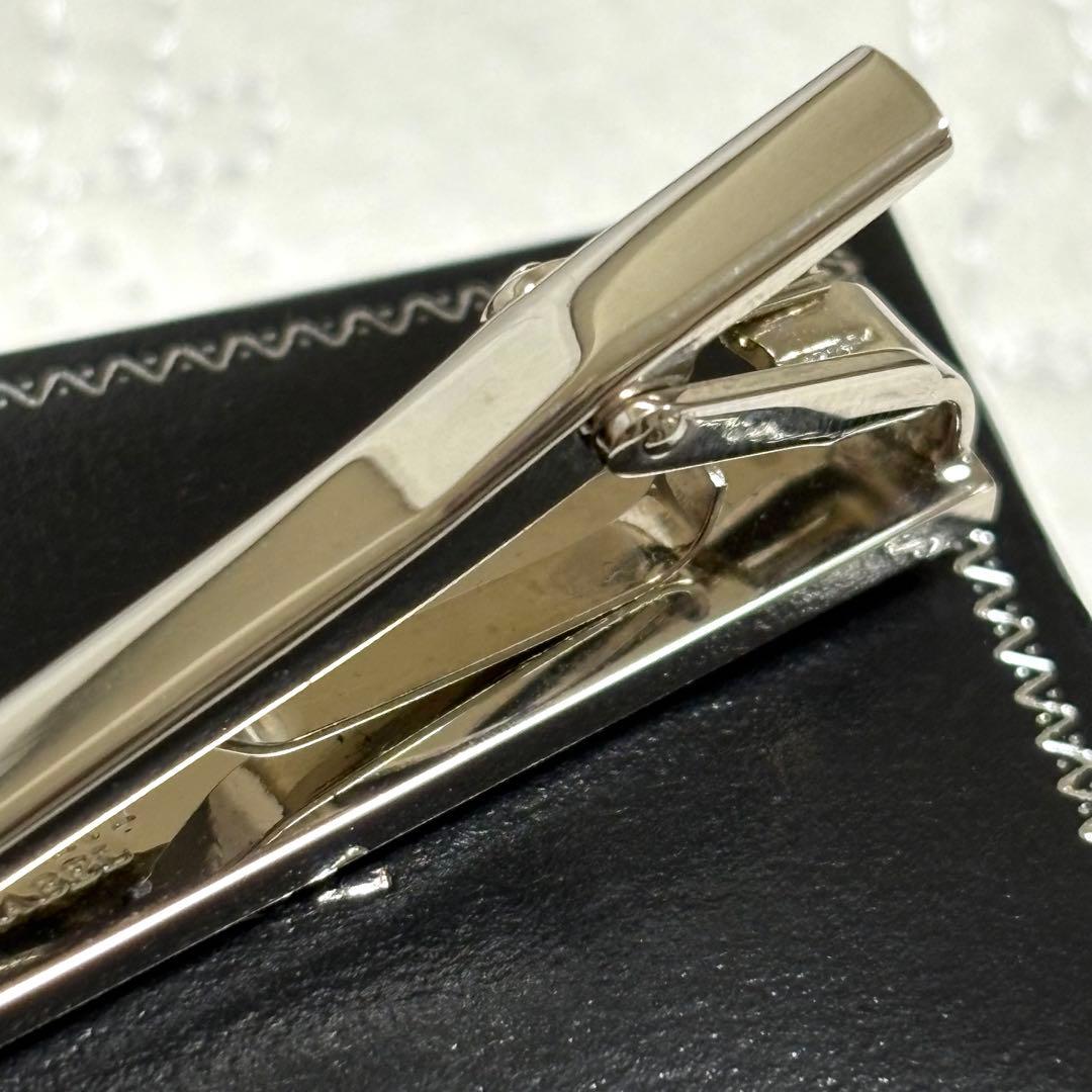 未使用級 バーバリーブラックレーベル ネクタイピン シルバー ノバチェック