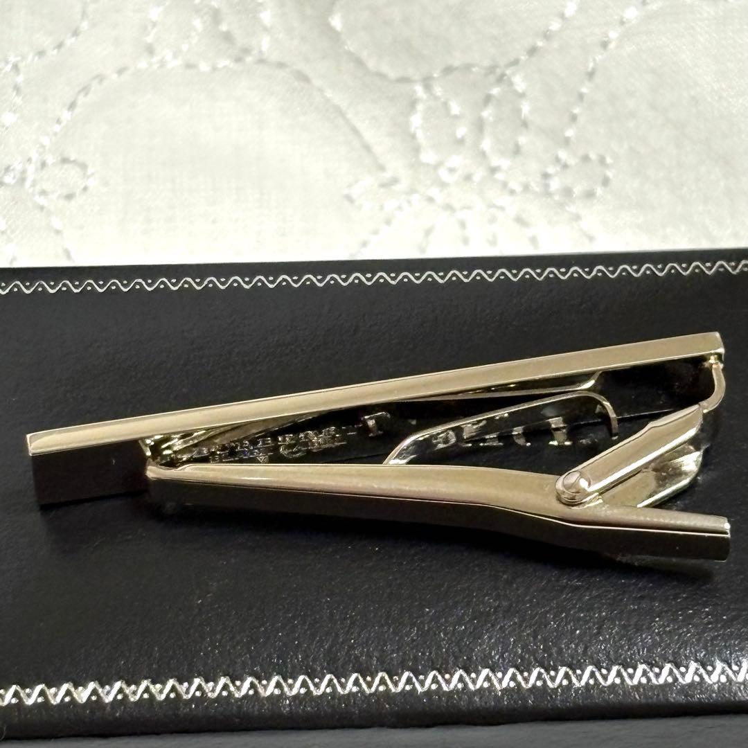 未使用級 バーバリーブラックレーベル ネクタイピン シルバー ノバチェック