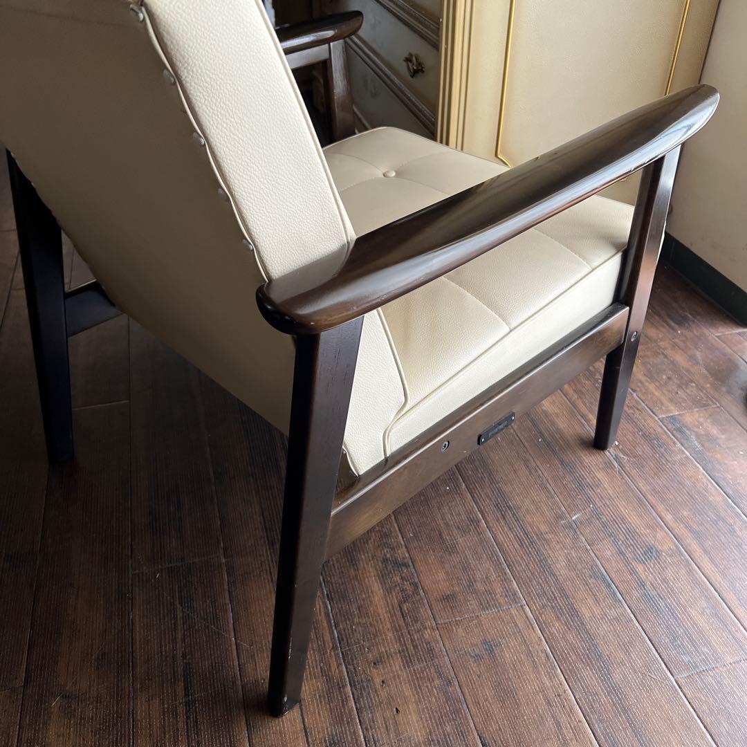 k258 カリモク60 Kチェア1シーター 2脚セット アームチェア アイボリー