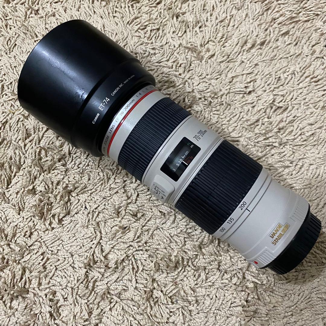CanonキャノンEF70-200mm f4L IS USM 白レンズ 一眼レフ