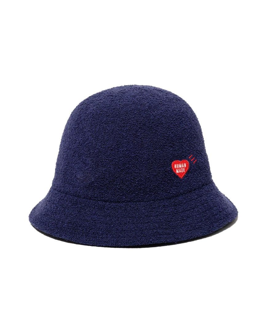 帽子 HUMAN MADE Pile Bucket Hat \"navy\"