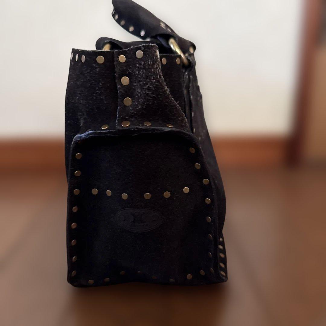 セリーヌ　ブギーバッグ　黒　スタッズ使い　ハンドバッグ