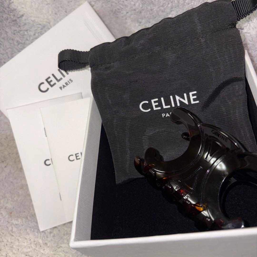 CELINE ヘアクリップ　べっ甲　セリーヌ　ヘアピン