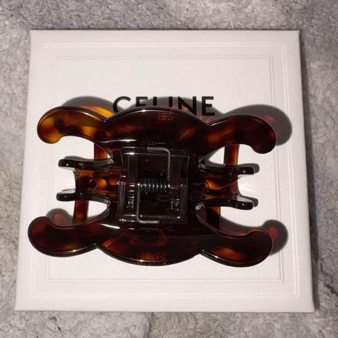CELINE ヘアクリップ　べっ甲　セリーヌ　ヘアピン