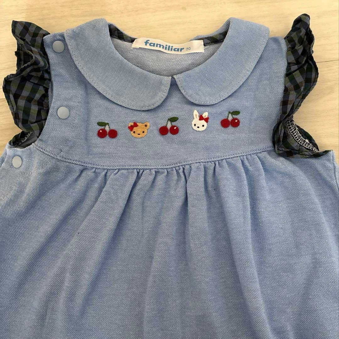 familiar 襟付きロンパース 70cm