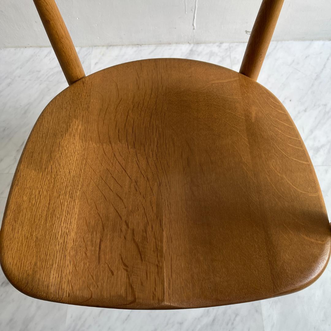 飛騨産業 HIDA キツツキ クレセント アームチェア オーク★美品