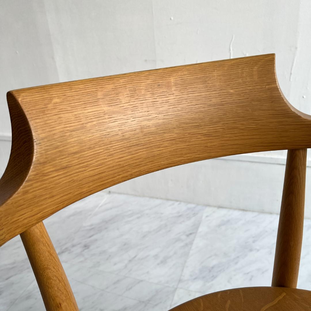 飛騨産業 HIDA キツツキ クレセント アームチェア オーク★美品