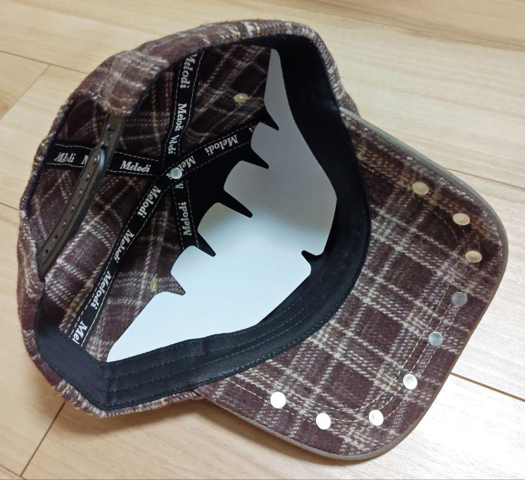帽子 YUME EC Melodi BROWN PLAID STAR CAP