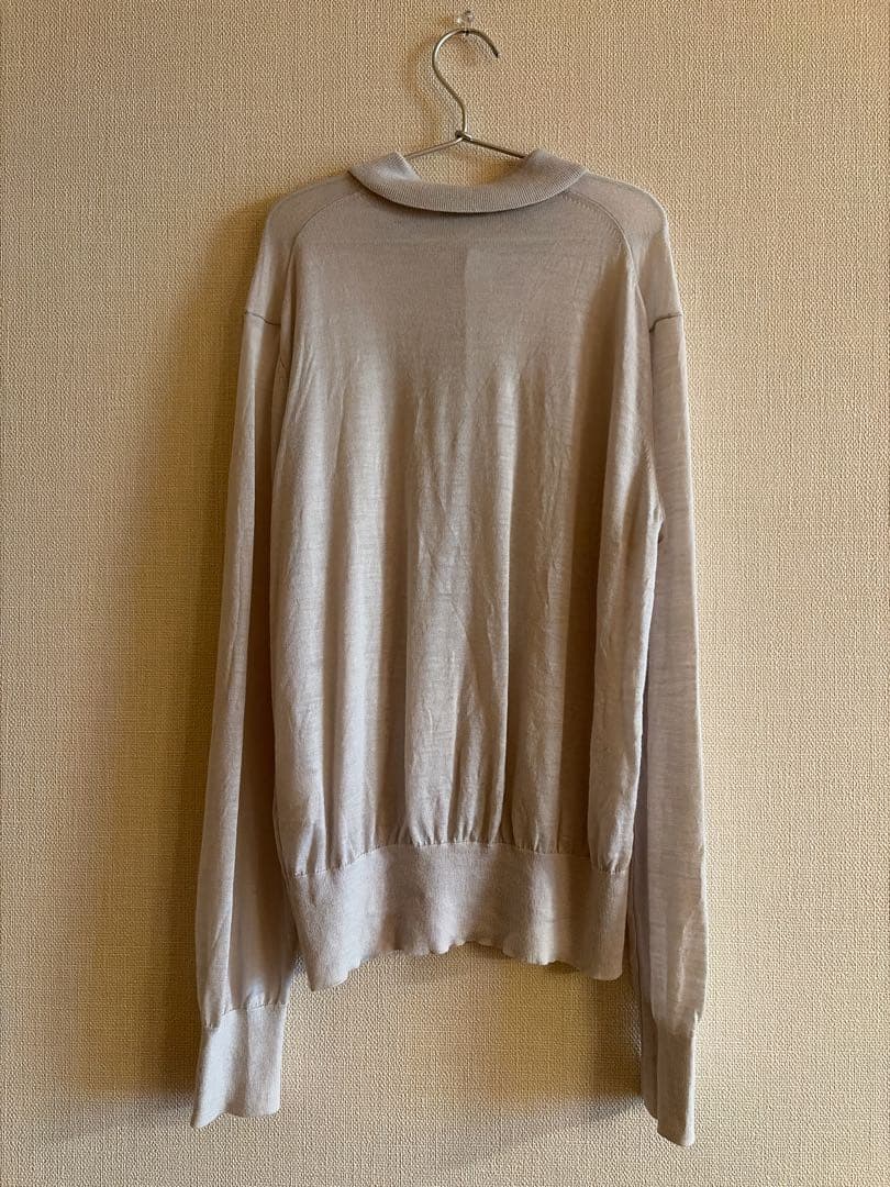 【ATON】RAMIE WOOL ポロニットカーディガン