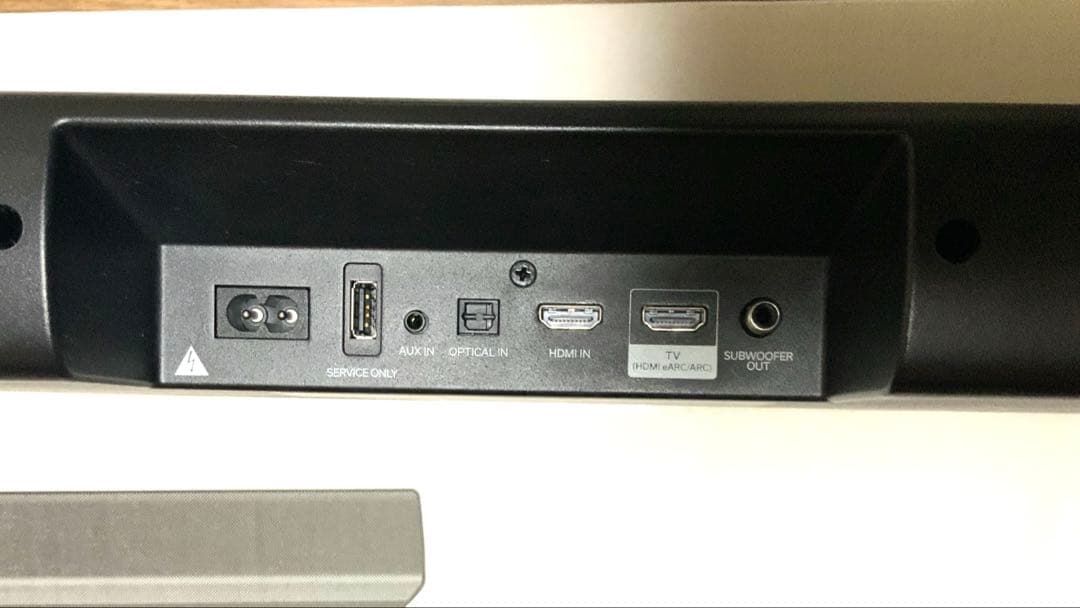 DENONサウンドバー DHT-S217とYAMAHAサブウーファーアンプ