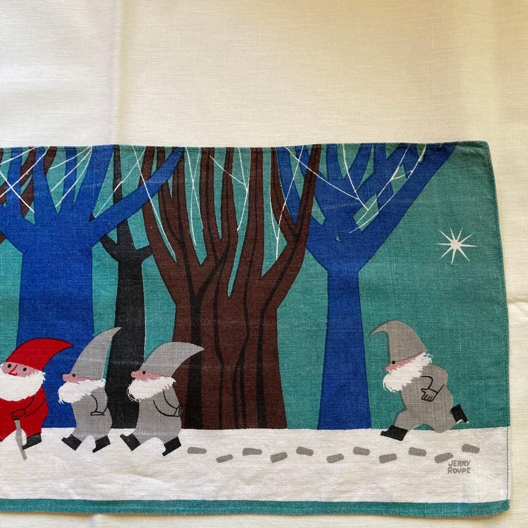 【美品】Jerry Roupe トムテの行進 北欧ビンテージ タペストリー