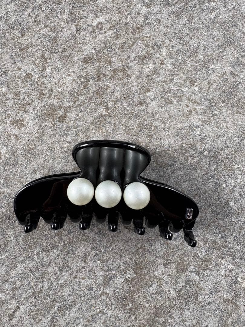 新品ALEXANDRE DE PARIS パール　ヘアクリップ　Mサイズ