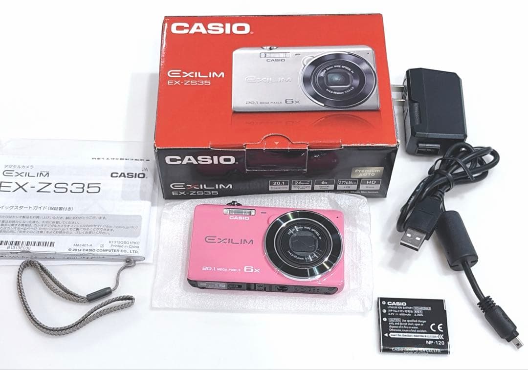 【ほぼ未使用】CASIO EX-ZS35 ピンク デジカメ